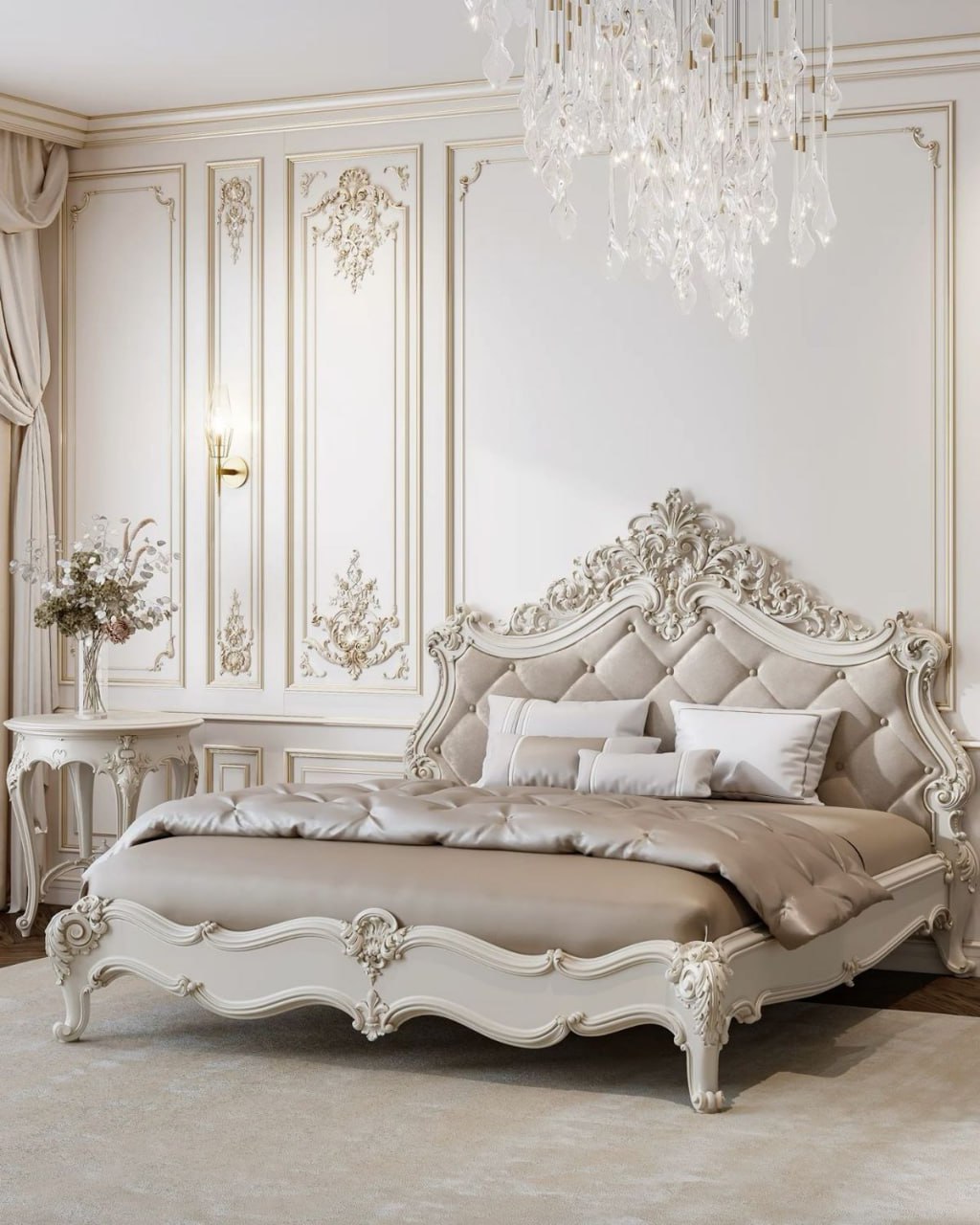 Кровать в стиле рококо